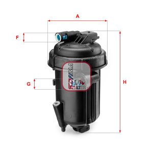 Filtru combustibil CHEVROLET LACETTI (J200) 2.0 D diesel 121 cai SOFIMA S 5163 GC