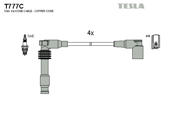 Set cablaj aprindere CHEVROLET LACETTI (J200) 1.8 benzina 121 cai TESLA T777C