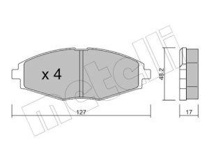 Set placute frana METELLI 22-0293-0