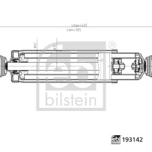 Amortizor CITROEN JUMPER II caroserie 2.2 HDi 130 diesel 130 cai FEBI BILSTEIN 193142