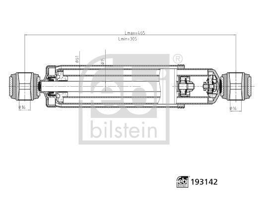 Amortizor CITROEN JUMPER II bus 2.0 BlueHDi 110 diesel 110 cai FEBI BILSTEIN 193142
