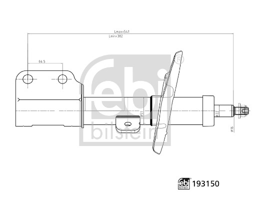 Amortizor CITROEN JUMPY III bus (V_) 2.0 BlueHDi 150 diesel 150 cai FEBI BILSTEIN 193150