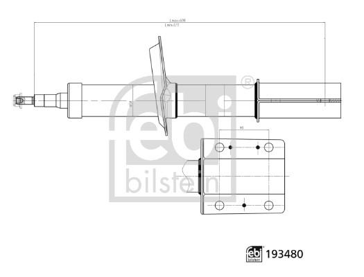 Amortizor CITROEN JUMPER I caroserie (230L) 1.9 TD diesel 92 cai FEBI BILSTEIN 193480