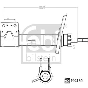 Amortizor CITROEN BERLINGO Autoutilitara/limuzina spatioasa (B9) Electric electric 67 cai FEBI BILSTEIN 194160