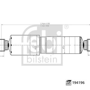 Amortizor CITROEN JUMPER I caroserie (244) 2.0 benzina 110 cai FEBI BILSTEIN 194196