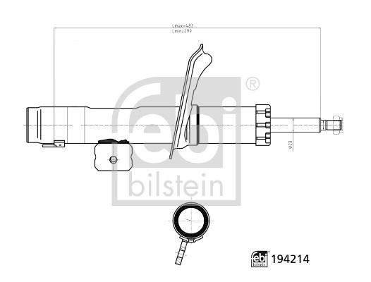 Amortizor CITROEN BERLINGO / BERLINGO FIRST microbus (MF_, GJK_, GFK_) 1.4 i bivalent (MFKFW) Benzina/Gaz metan (GNC) 75 cai FEBI BILSTEIN 194214