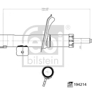 Amortizor CITROEN BERLINGO / BERLINGO FIRST Autoutilitara/limuzina spatioasa ( 1.4 i bivalent (MBKFW) Benzina/Gaz metan (GNC) 75 cai FEBI BILSTEIN 194214