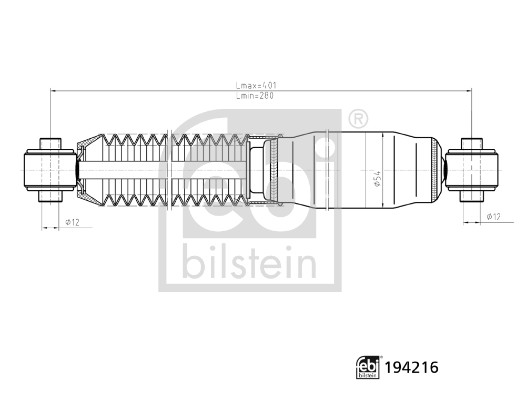 Amortizor CITROEN JUMPY I (U6U_) 1.6 benzina 79 cai FEBI BILSTEIN 194216