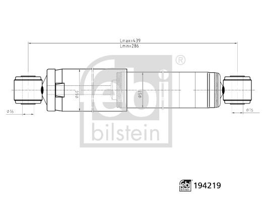 Amortizor CITROEN JUMPER II bus 2.2 HDi 100 diesel 101 cai FEBI BILSTEIN 194219