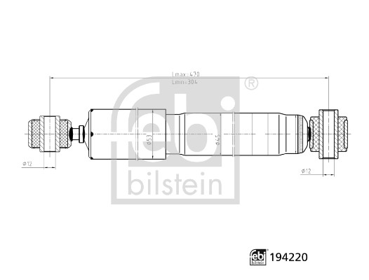 Amortizor CITROEN NEMO Autoutilitara/limuzina spatioasa (AA_) 1.4 HDi diesel 68 cai FEBI BILSTEIN 194220