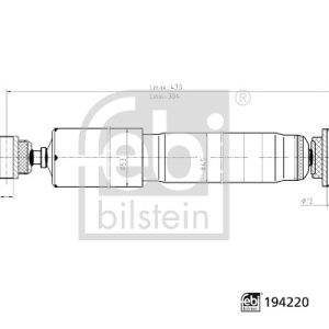 Amortizor CITROEN NEMO microbus 1.3 HDi 75 diesel 75 cai FEBI BILSTEIN 194220