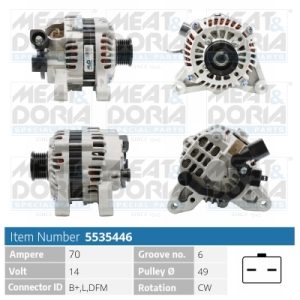 Alternator CITROEN C2 (JM_) 1.4 benzina 75 cai MEAT DORIA 5535446