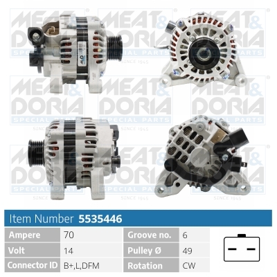 Alternator CITROEN C2 (JM_) 1.4 benzina 75 cai MEAT DORIA 5535446