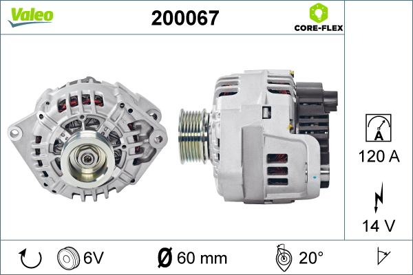 Alternator CITROEN JUMPER I caroserie (230L) 2.8 HDi diesel 128 cai VALEO 200067