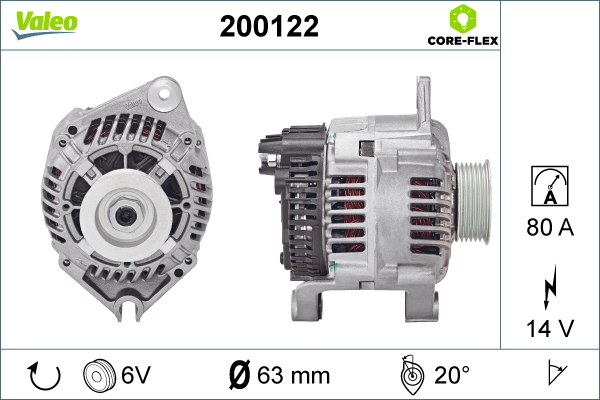 Alternator CITROEN XANTIA Break (X1_, X2_) 1.9 Turbo D diesel 90 cai VALEO 200122
