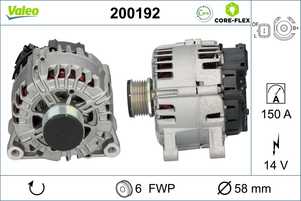 Alternator CITROEN C8 (EA_, EB_) 2.2 HDi diesel 163 cai VALEO 200192