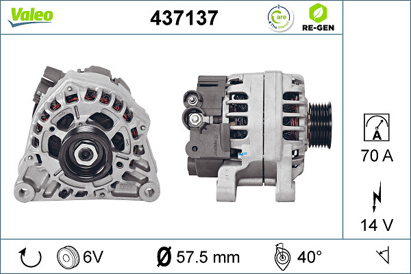 Alternator CITROEN XSARA cupe (N0) 1.6 16V benzina 109 cai VALEO 437137