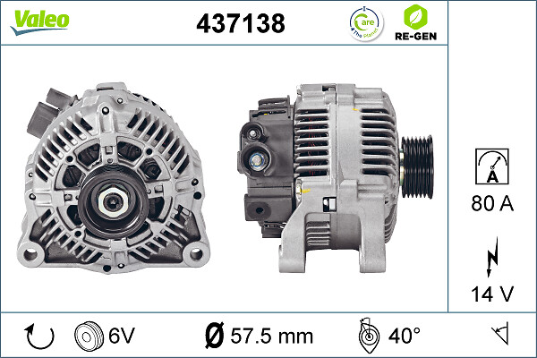 Alternator CITROEN XSARA cupe (N0) 1.9 D diesel 70 cai VALEO 437138