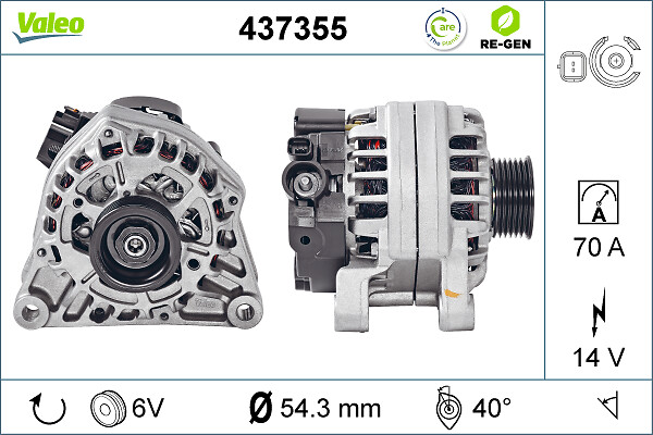 Alternator CITROEN XSARA cupe (N0) 1.6 i benzina 88 cai VALEO 437355