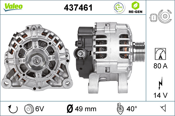 Alternator CITROEN C2 (JM_) 1.4 16V benzina 90 cai VALEO 437461