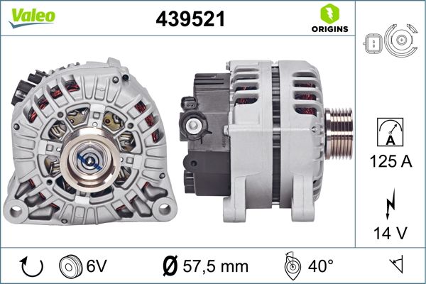 Alternator CITROEN C5 I (DC_) 2.0 16V (DCRFNC, DCRFNF) benzina 136 cai VALEO 439521