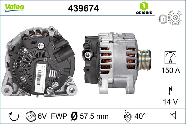 Alternator CITROEN XSARA PICASSO (N68) 1.6 HDi diesel 109 cai VALEO 439674