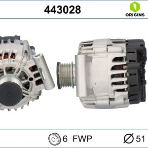 Alternator CITROEN C5 AIRCROSS (A_) 1.6 PureTech 180 (A45GFR) benzina 181 cai VALEO 443028