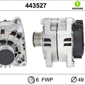 Alternator CITROEN SPACETOURER bus (V_) 2.0 BlueHDi 120 diesel 122 cai VALEO 443527