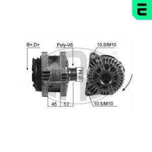 Alternator CITROEN C5 I (DC_) 2.0 HDi (DCRHZB, DCRHZE) diesel 109 cai ERA 210234