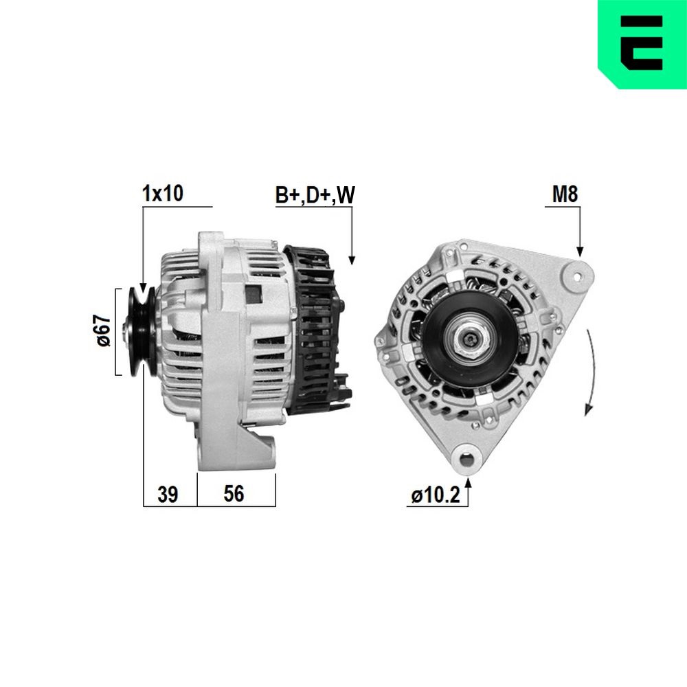 Alternator CITROEN XSARA Caseta/ Hatchback (N3_) 1.4 benzina 75 cai ERA 210242A