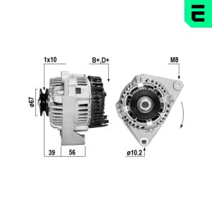 Alternator CITROEN BERLINGO / BERLINGO FIRST Autoutilitara/limuzina spatioasa ( 1.4 i (MBKFX, MBKFW) benzina 75 cai ERA 210242A