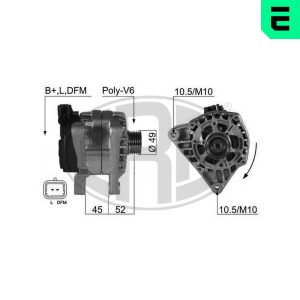 Alternator CITROEN C2 (JM_) 1.6 benzina 109 cai ERA 210396A