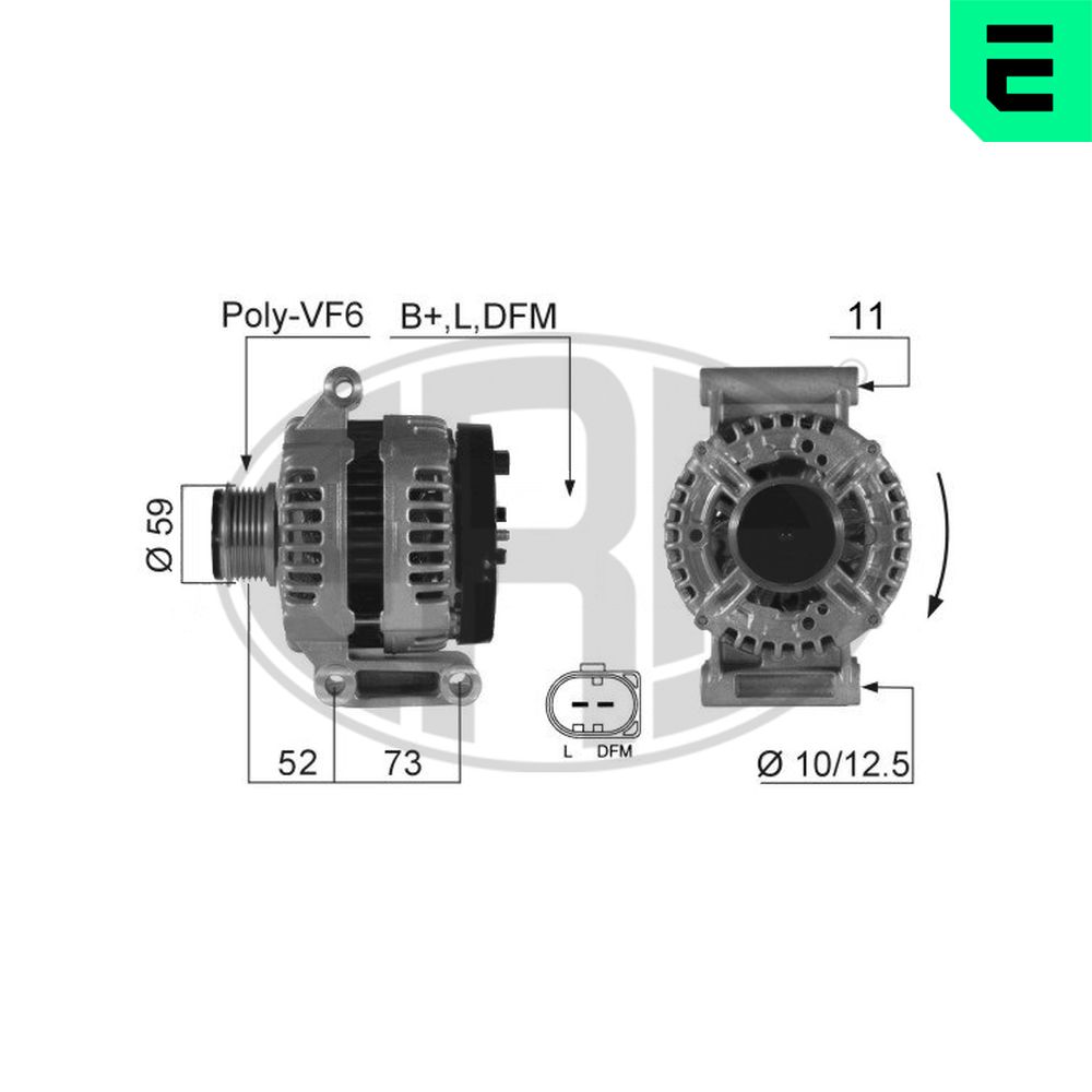 Alternator CITROEN JUMPER II caroserie 2.2 HDi 120 diesel 120 cai ERA 210421A