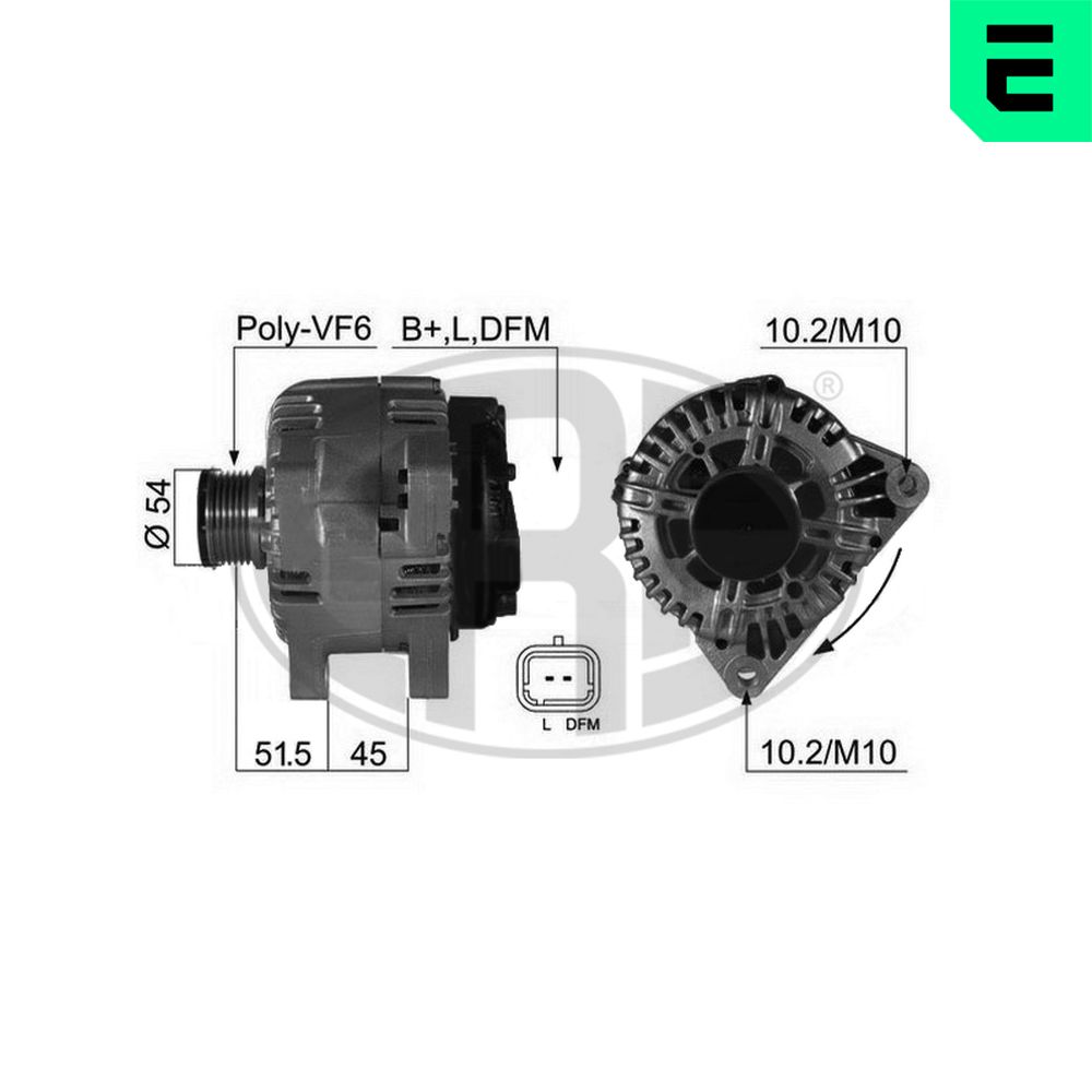 Alternator CITROEN C3 Pluriel (HB_) 1.4 HDi diesel 68 cai ERA 210471A
