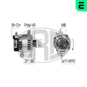 Alternator CITROEN C1 (PM_, PN_) 1.0 benzina 68 cai ERA 210830A