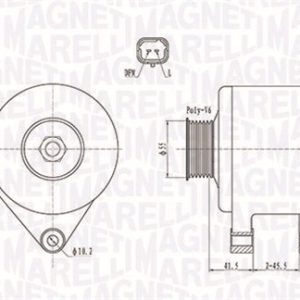 Alternator CITROEN C3 I (FC_, FN_) 1.4 i benzina 73 cai MAGNETI MARELLI 063731741010