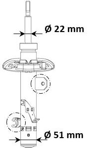 Amortizor CITROEN C3 / C3 ORIGIN III (SX) 1.2 VTi 68 benzina 68 cai KYB 3338061