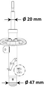 Amortizor CITROEN C4 CACTUS Van (0B_, 0P_) PureTech 130 benzina 131 cai KYB 3348099