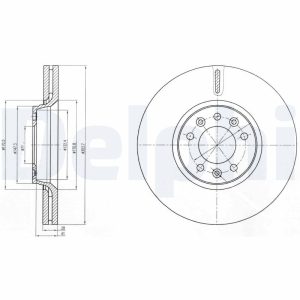 Disc frana DELPHI BG4083C – CITROEN | AutoRival