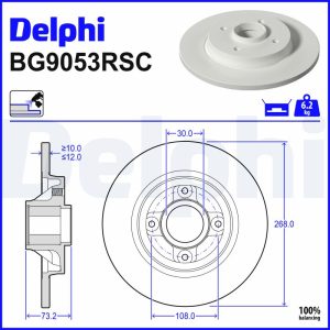 Disc frana DELPHI BG9053RSC – CITROEN | AutoRival