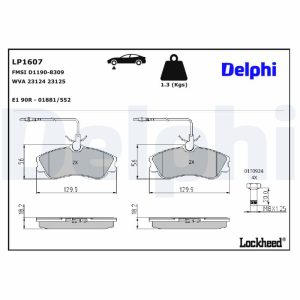 Set placute frana DELPHI LP1607 – CITROEN | AutoRival