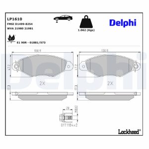 Set placute frana DELPHI LP1610 – CITROEN | AutoRival