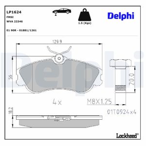 Set placute frana DELPHI LP1624 – CITROEN | AutoRival