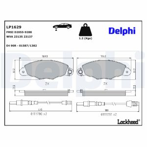 Set placute frana DELPHI LP1629 – CITROEN | AutoRival