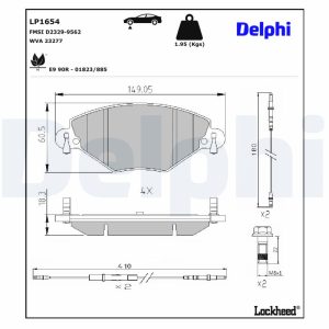 Set placute frana DELPHI LP1654 – CITROEN | AutoRival