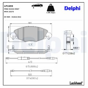 Set placute frana DELPHI LP1655 – CITROEN | AutoRival