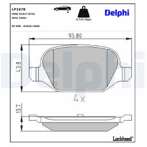 Set placute frana DELPHI LP1678 – CITROEN | AutoRival