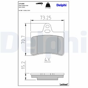 Set placute frana DELPHI LP1680 – CITROEN | AutoRival
