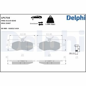 Set placute frana DELPHI LP1716 – CITROEN | AutoRival
