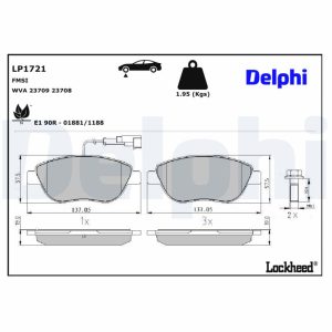 Set placute frana DELPHI LP1721 – CITROEN | AutoRival